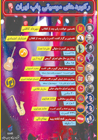 اینفوگرافی: رکوردهای موسیقی پاپ ایران